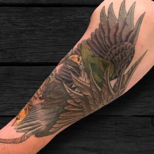Neo Traditional American Sergeant Eagle With A Navy Anchor Tattoo